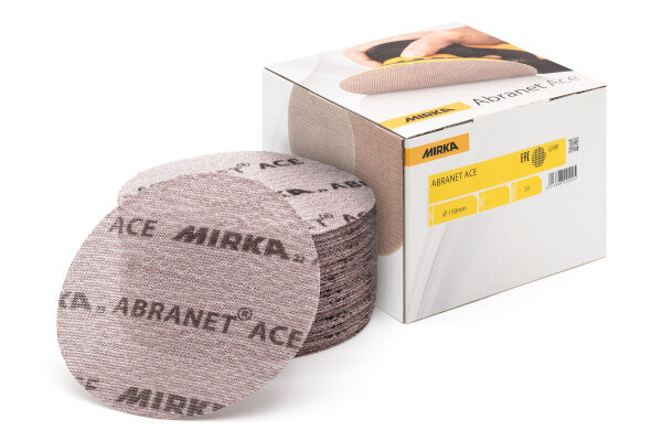 MIRKA ABRANET ACE Schleifscheiben Ø 150 mm Grip Netz VPE: 50 Stück